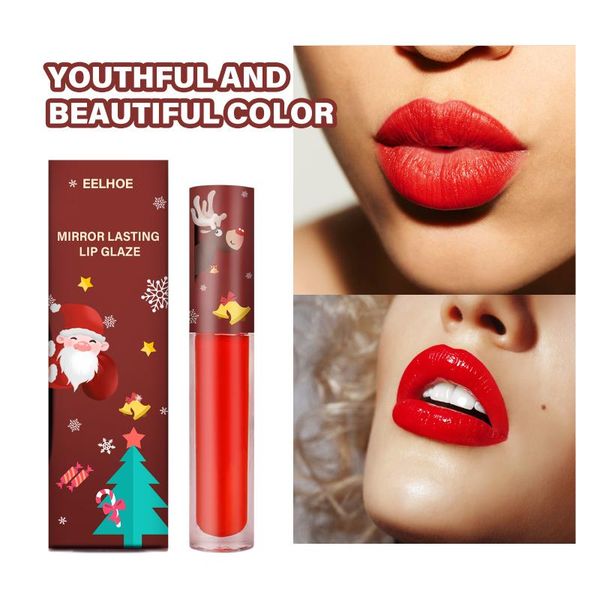 

lip gloss 1 pcs matte velvet glaze christmas style waterproof lipstick cosmetics