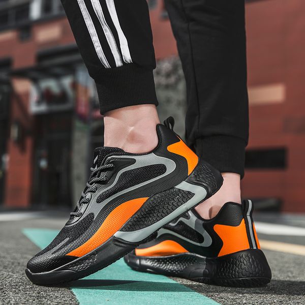 

men sneakers spring comfortable hard-wearing popular men sports shoes street non-slip men walking shoes reflective