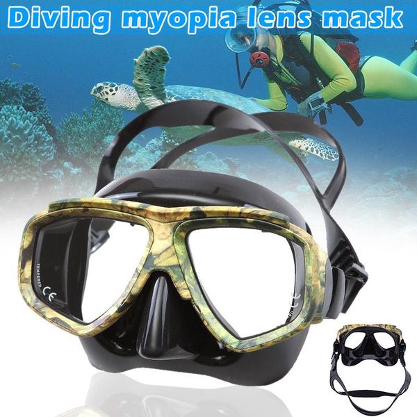 

camouflage diving snorkel mask nearsighted lenses scuba dive mc889 masks