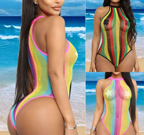 

women's swimwear 2021 summer stripes one piece swimsuit push-up padded bikini bathing suit swimming, White;black