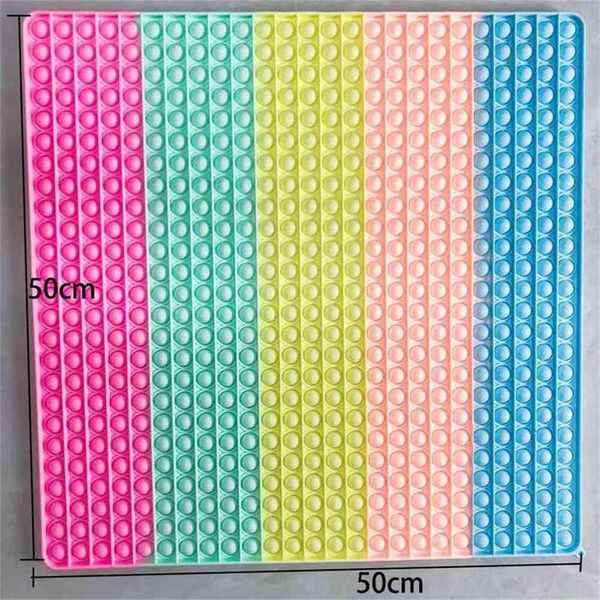 

50 cm square push pop fidget bubble poppers boarrd super large mega jumbo rainbow finger puzzle bubbles popper sensory tiktok gifts with key