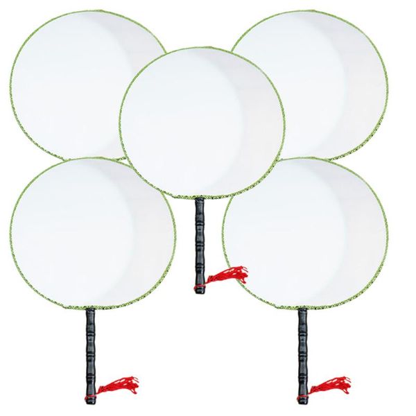 

other home decor 5pcs blank children's drawing fan kindergarten puzzle art painting materials diy (24cm , hangin