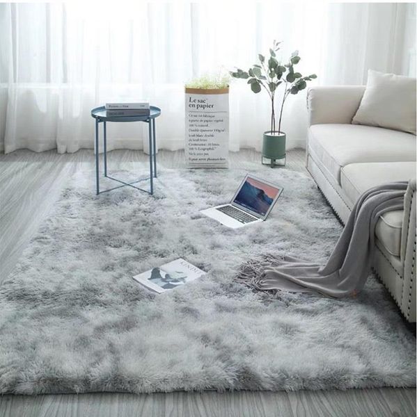 

drop modern home rug tie dyeing plush soft carpet for living room northern europe anti-slip floor mats water absorption carpets