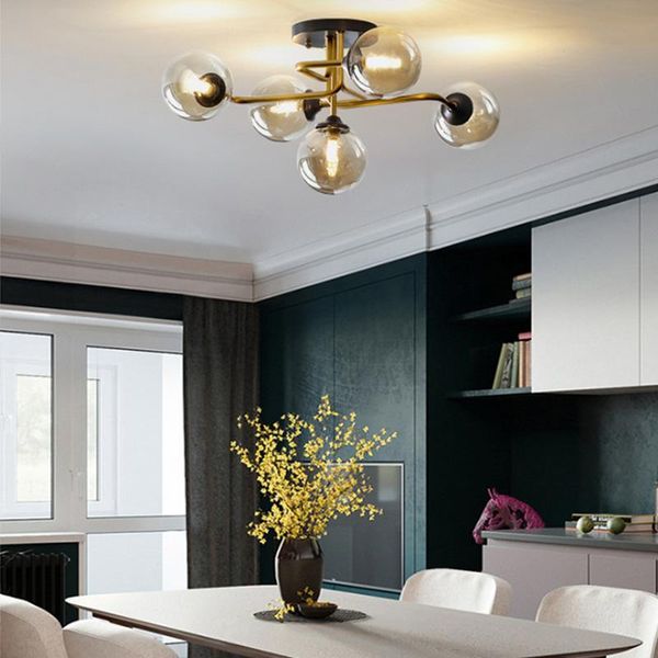 

ceiling lights all-copper northern european-style lamp net red in the living room simple modern creative personality bedroom