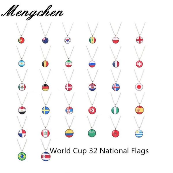 

world national pendant football country hang necklace fans fashion gift chain chokers, Golden;silver
