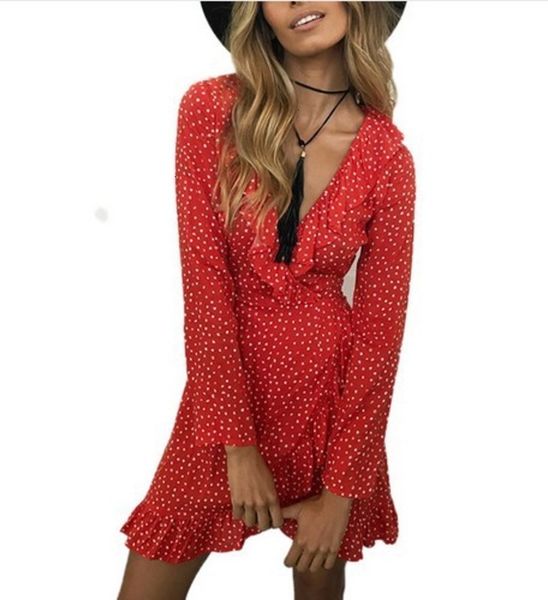 

dresses holiday storm casual point auricular edge print irregular low chest small fresh chiffon dress, Black;gray