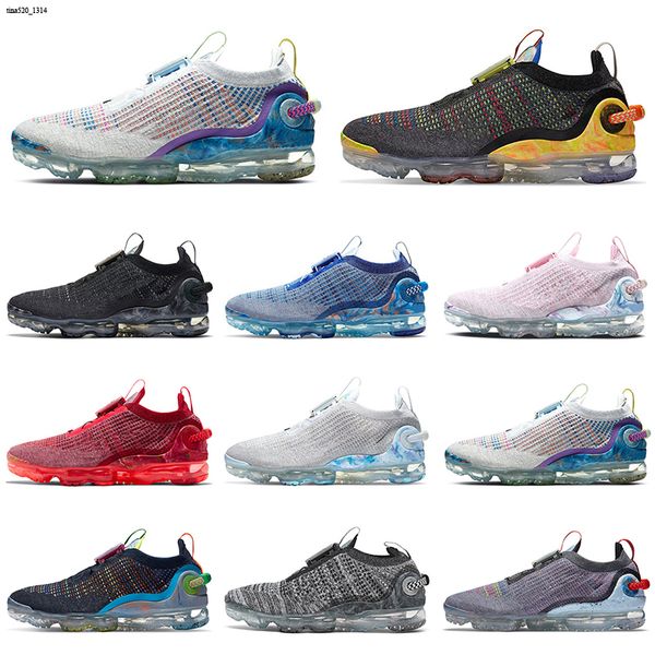 

mens and womens 2020s fk running shoes triple black runners dark grey pure platinum sports sneakers trainers size 36-45