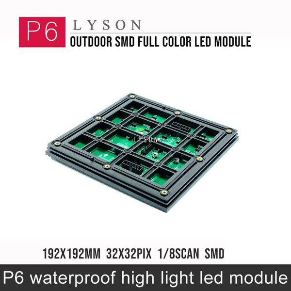 

32x32 pixels outdoor rgb p6 led module video wall sreen panel display