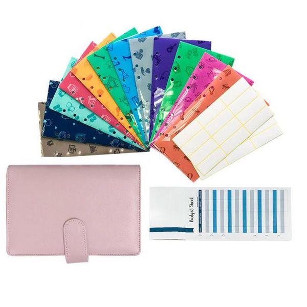 

cash budget envelope wallet , 12 perforated vertical opening envelope, binder note for budgeting and saving money gift wrap