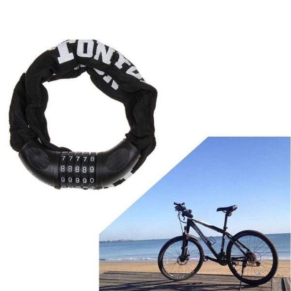

bike locks bicycle 5-digit password lock motorcycle safety anti-theft combination chain cable