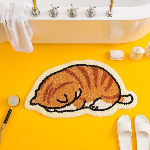

carpets cute cat carpet for living room cartoon bedside rugs anti slip entrance doormat water absorbent bath rug soft furry