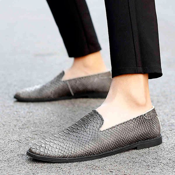 

dress shoes genuine leather shoes men fashion handmade loafers wedding and party slip on moccasins breathable 's flat j4lw, Black