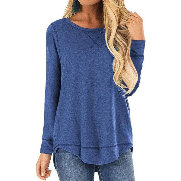 

women's t-shirt 2021 autumn european and american explosive winter bottoming shirts cross-border large size, White