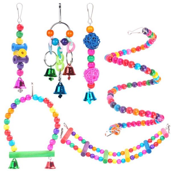 

other bird supplies toys parrot swing chewing hanging bell pet birds cage suitable for small parakeets conures cockatiels macaws finches