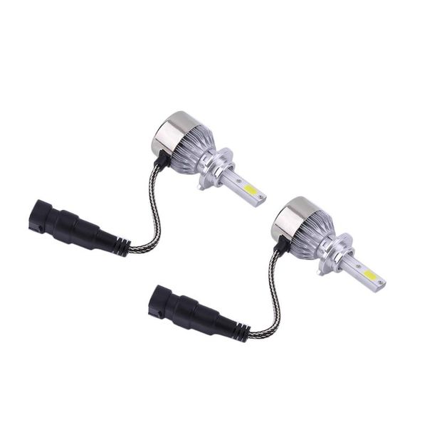 

car headlights 2pcs c9 9005 cob led beam 72w 6000k/white replacement running lights fog headlight driving bulb