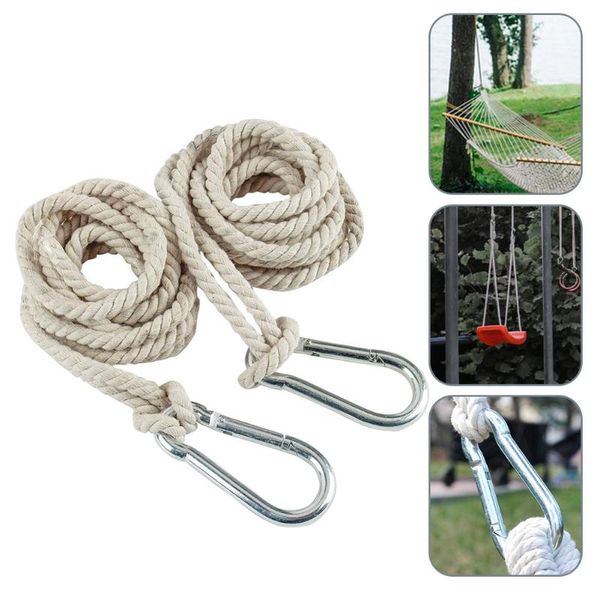 

camp furniture 2pcs tree swing straps hammock cotton hanging rope adjustable hooks strap garden accessories outdoor family camping