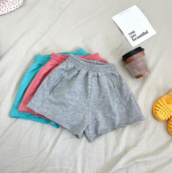 

style girls shorts summer cotton fashion kids short 2-7 years ye483, Black