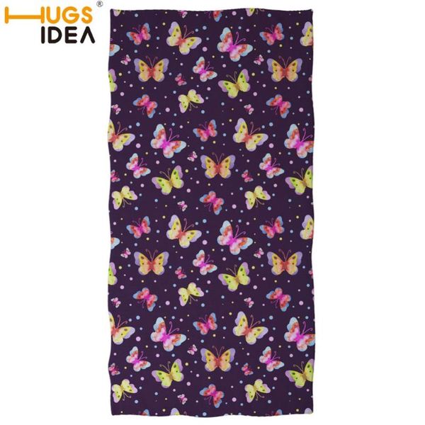 

towel hugsidea floral butterfly print bath cotton beach face towels for adults creative children kids swimming