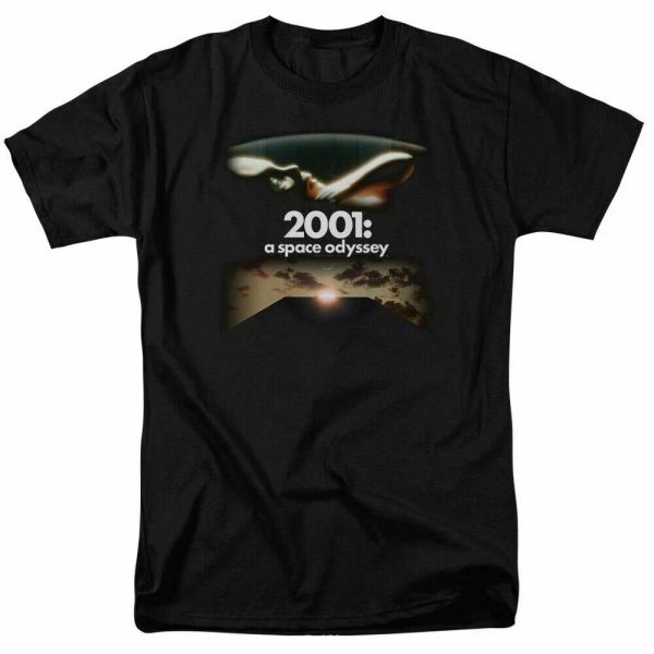 

2001 a space odyssey prologue epilogue t shirt mens licensed classic tv black, White;black