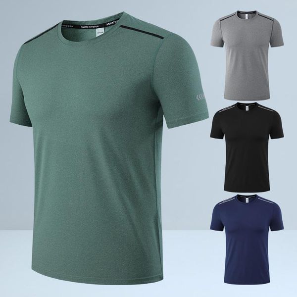 

men's running t-shirts, quick-drying breathable sports gymnastic shirts,outdoor football shirts training jerseys, Black;blue