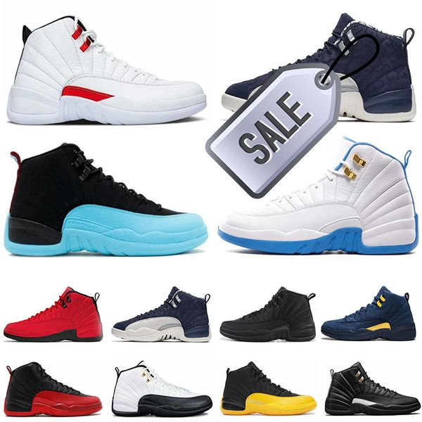

men jumpman 12 12s basketball shoes legend blue low bright citrus red flint black hyper royal 12 reverse flu game twist mens sneakers eur g