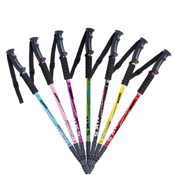 

section trekking poles folding hiking stick collapsible walking sticks x326d