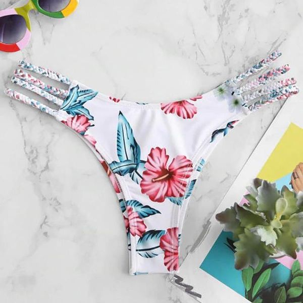 

women print bottoms swimsuit swimwear summer ladies cheeky bikini thong v swim low waist trunks for 2021 fashion two-piece suits