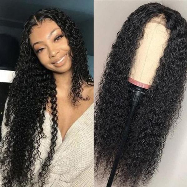 

lace wigs kinky curly 13x4 front weaves human hair 26 28 30 inches 13x1 closure deep water wave brazilian frontal wig, Black;brown