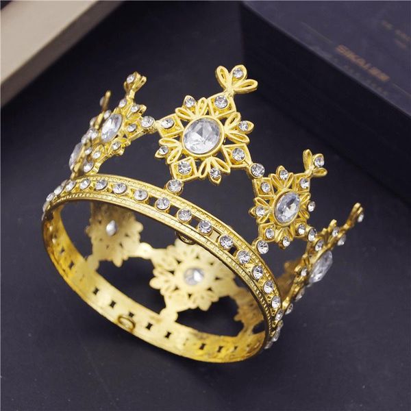 

hair clips & barrettes birthday crown cake decoration small circle 8cm children diadem bridal wedding jewelry tiaras head ornaments, Golden;silver