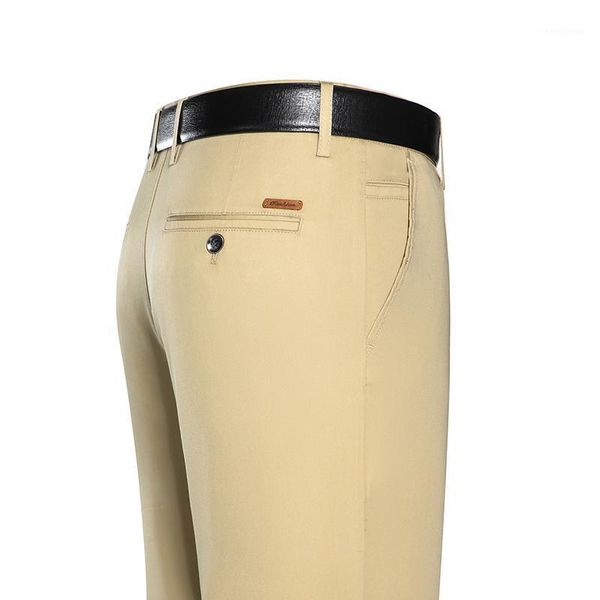 

men's pants 2021 spring and summer thin casual business classic fashion all-match stretch straight trousers male brand, Black