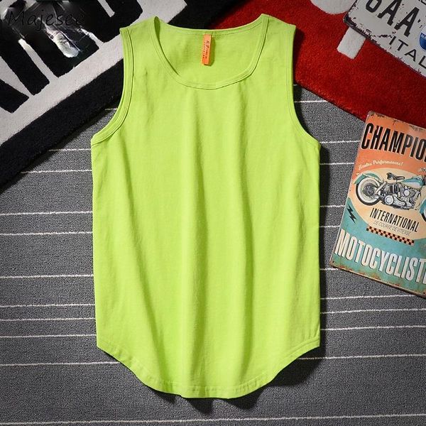 

men' tank men basic tanks o-neck solid large size -5xl leisure breathable home soft ulzzang trendy teenager male simple high quality, White;black