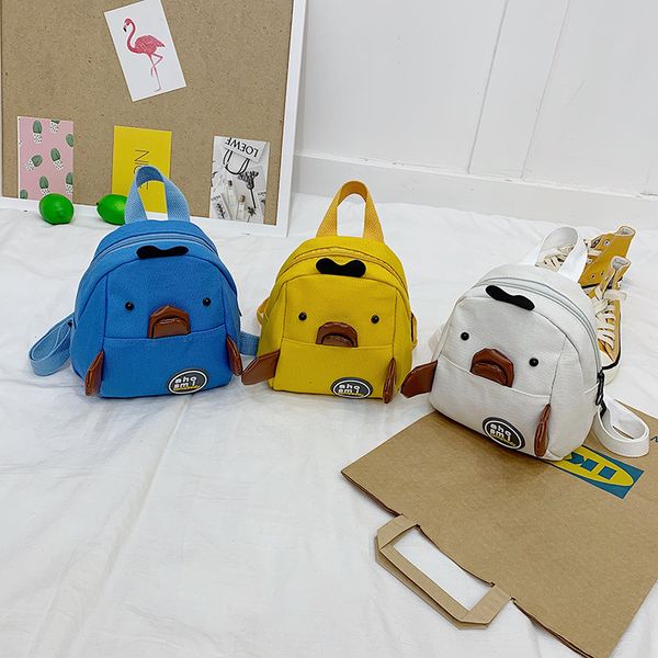 

kindergarten vibrato duck cute backpack yellow children bag same cartoon parent-child school the little badrt