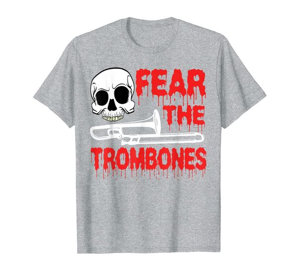 

fear the trombone gift for music lovers or musicians t-shirt, White;black
