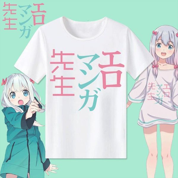 

izumi sagiri japan anime cute men cartoon sweet girls print fun ulzzang summer chic casual jk y2k and women, White;black