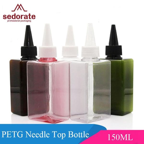 

storage bottles & jars sedorate 30 pcs/lot pet square for cosmetic empty body gel shampoo container 150ml needle jx105-2