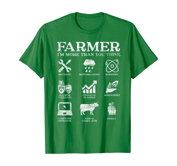

im more than you think farmer t-shirt, White;black