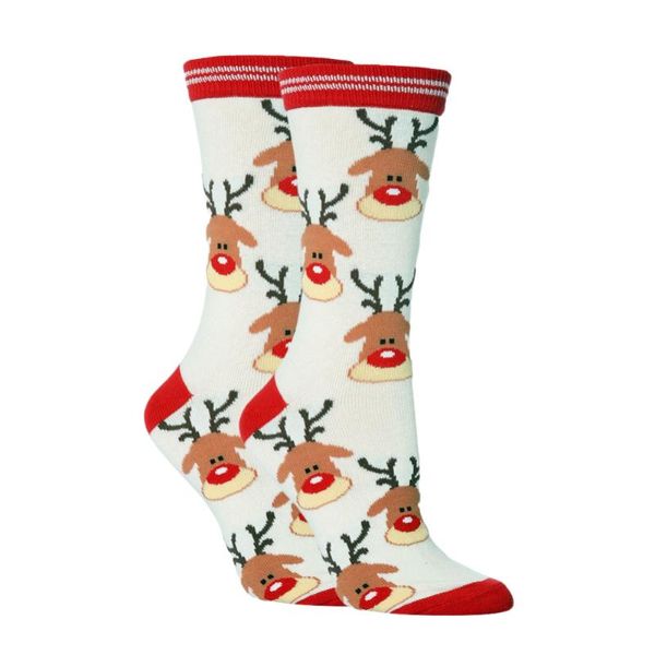 Спортивные носки Пара унисекс Рождество Санта -Клаус Хлопковый вязаный вязаный вязаный