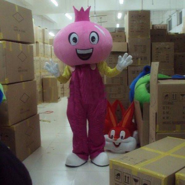 Halloween Pink Pomegranate Costume Mascotte Personalizza Personalizza Cartoon Peluche Anime Tema Carattere Adulto Dimensione adulto Carnival Abito fantasia