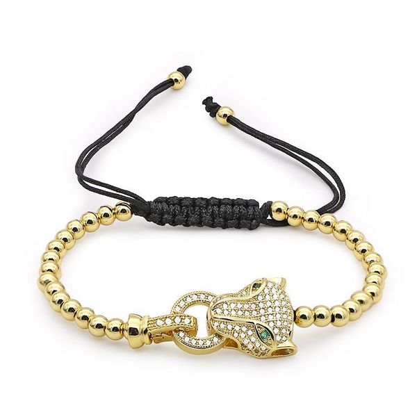 

link, chain woven rope bracelet for women 2021 punk adjust bracelets leopard charm wholesale jewelry zk40, Black