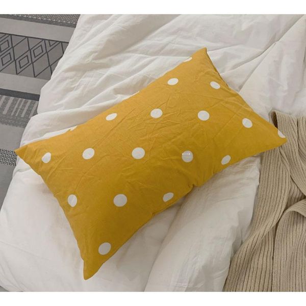 

pillow case tuofan pillowcases all cotton soft skin friendly yellow dot
