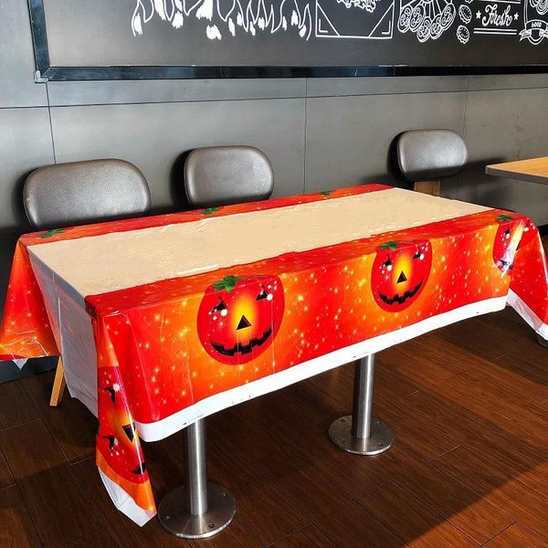 

table cloth disposable plastic tablecloth halloween pumpkin ghost pvc bar party decorations decoration