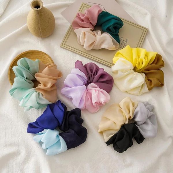 

rainbow hairband scrunchies hair ties rope girls ponytail holders vintage rubber band elastic hair band fashion hair accessories, Golden;silver