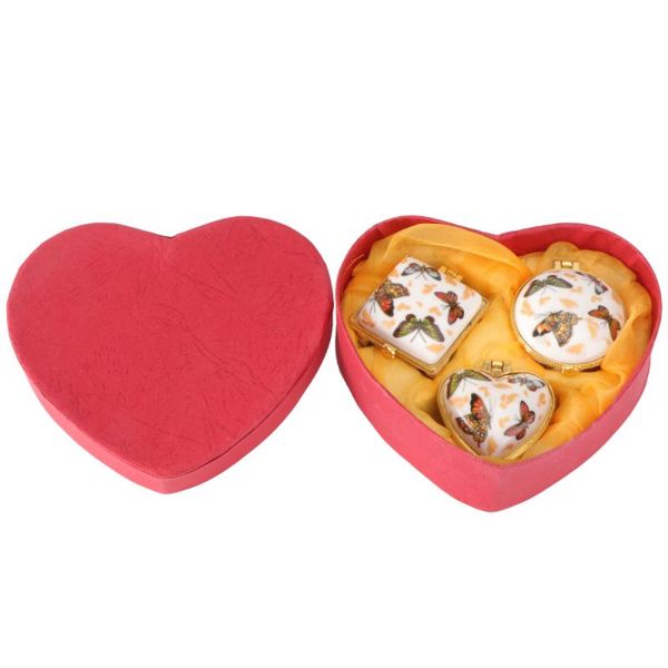 

3pcs ring jewelry storage boxes packaging holder with lid bottles & jars