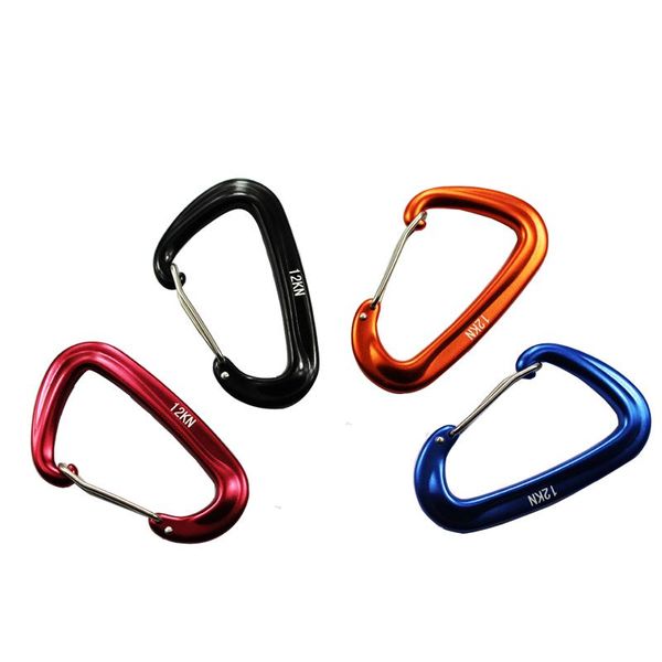 

camp furniture 4pc 12kn hiking carabiners carabiner keychain heavy duty d-type clips aluminum alloy hook for hammocks camping outdoor equipm
