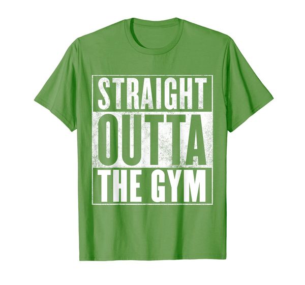 

the gym t-shirt - straight outta the gym shirt, White;black