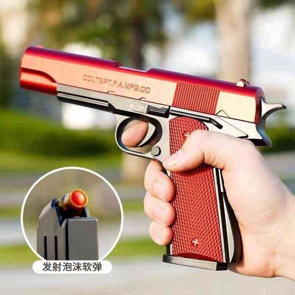 

soft children's shell throwing bullet gun m416 rifle outdoor toys safe and harmless glock pistol men eat chicken