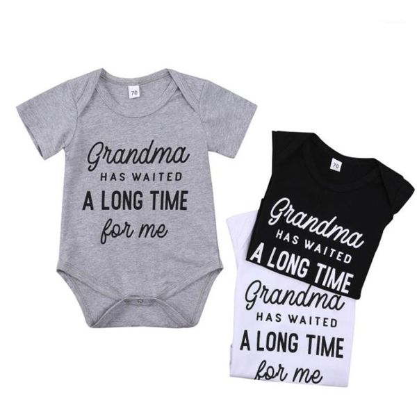 

rompers baby romper letter print round collar bodysuit short sleeve for kids jumpsuits infant girls boy 0-18 months, Blue