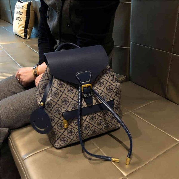 

women's bag new old flower backpack high sense messenger leisure travel bags