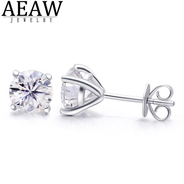 

aeaw 2ctw def white diamond test passed moissanite silver earring jewelry gemstone girlfriend gift special price for women, Golden;silver