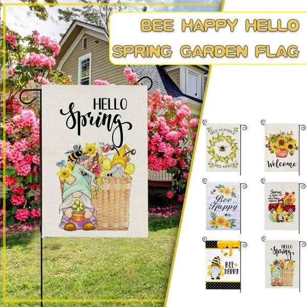 

jardin decoration garden flag outdoor bee festival day decor gnome valentines porch accessorie decorative objects & figurines